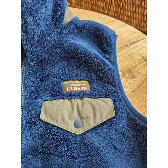 L.L Bean High Pile Fleece Vest Women’s Size XS Blue Outdoors Hiking Pockets - Picture 3 of 12